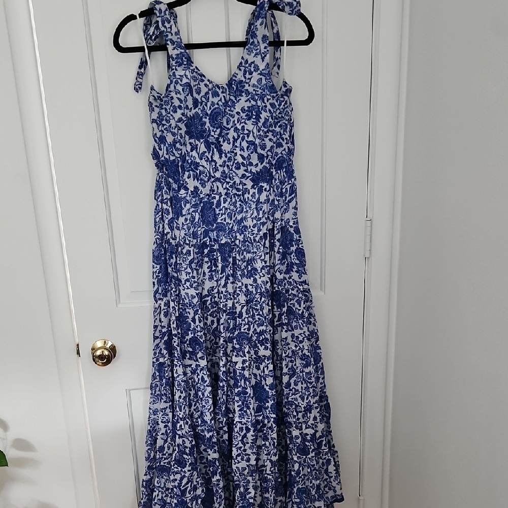 Free People Blue and White Floral Maxi Dress - Picture 2 of 5